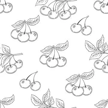 Monochrome cute pattern. Pattern for textiles in hand draw style Stock Illustration