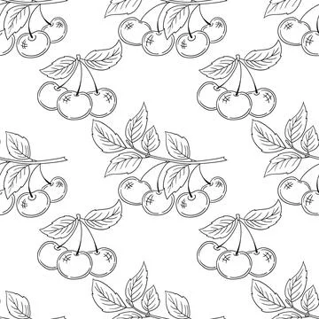 Monochrome cute pattern. Pattern for textiles in hand draw style Stock Illustration