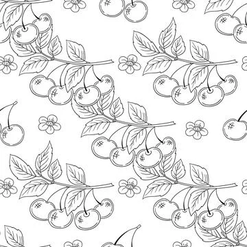 Monochrome cute pattern. Pattern for textiles in hand draw style Illustrazione stock