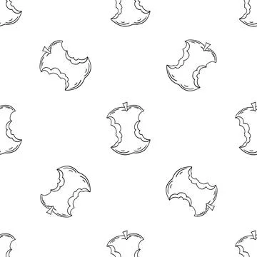 Monochrome cute pattern. Pattern for textiles in hand draw style Stock Illustration