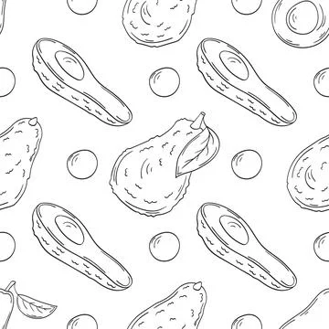 Monochrome cute pattern. Pattern for textiles in hand draw style Stock Illustration