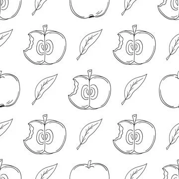 Monochrome cute pattern. Pattern for textiles in hand draw style Stock Illustration