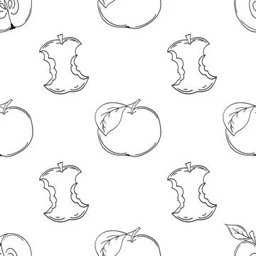 Monochrome cute pattern. Pattern for textiles in hand draw style Stock Illustration