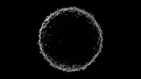 Monochrome Cyber Ring Core – Abstract Techno VJ Loop Stock-Footage 323575275