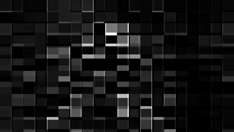 Monochrome data glitch background, scrambled pixelated screen effect Stock Footage 297712732