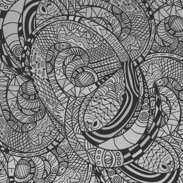 Monochrome decorative Snake Pattern Stock Illustration