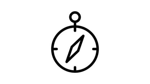 A monochrome depiction of a clock, highlighting its face and hands against .. Stock Footage 335118768
