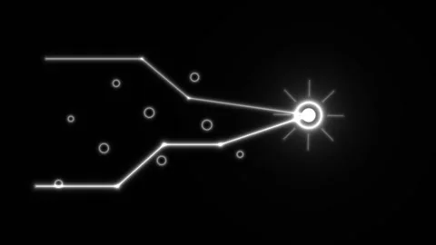 Monochrome destination glow effect creates a seamless loop Stock Footage 341822473