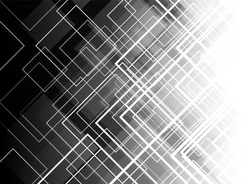 Monochrome diagonal square layers with abstract background. Illustrazione stock