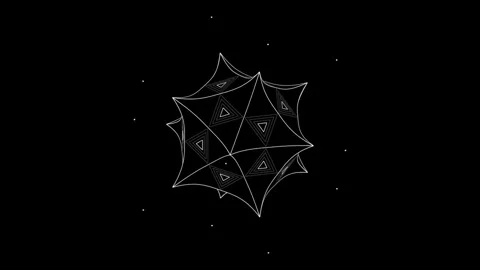 Monochrome Digital Art with Swirling Patterns 스톡 동영상 333077048