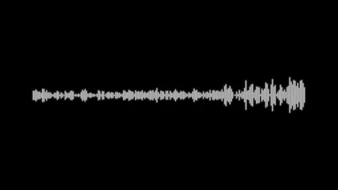 Monochrome digital audio stream animation for dark mode video editing Stock-Footage 346133256