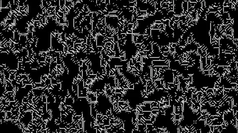 Monochrome Digital Glitch and Circuitry Pattern Animation Stock-Footage 341776366