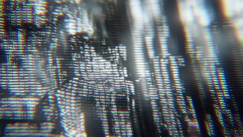 Monochrome Digital Glitch Overlay Seamless Loop Видео 328287871