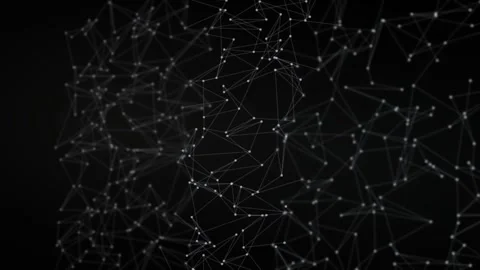 A monochrome digital grid transforms into drifting white particles and a ve.. 库存影片 347290113