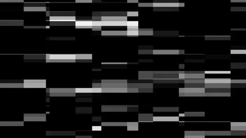 Monochrome digital noise patterns abstract glitches horizontal lines shapes. Stock Footage 336585699