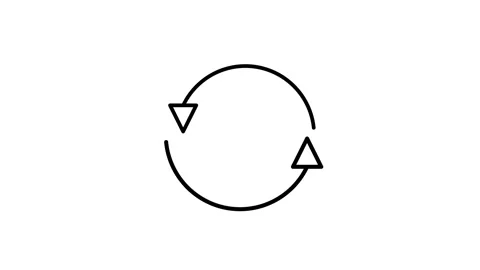 A monochrome document displaying arrows and a circle, likely representing a.. Stock Footage 333549614