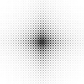 Monochrome dot pattern background - vector template illustration Stock Illustration