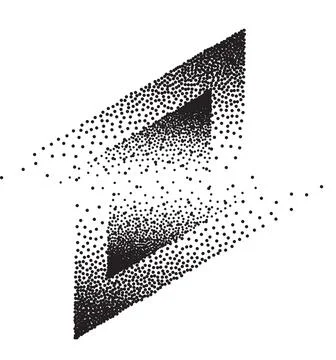 Monochrome Dotted Geometric Triangle Pattern Vector Stockillustratie