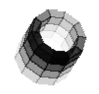 Monochrome Dotted Gradient Cylinder Texture Vector イラスト素材