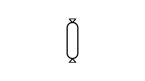 A monochrome drawing of a long, thin object, emphasizing its shape and line.. Stock Footage 332763306