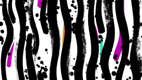 Monochrome Drip Stripe Background With Black Vertical Paint Lines Stock-Footage 315539089