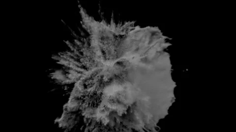 Monochrome dust particle explosion Stock Footage 93523335