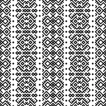Monochrome ethnic motif pattern texture background design vector Stock Illustration