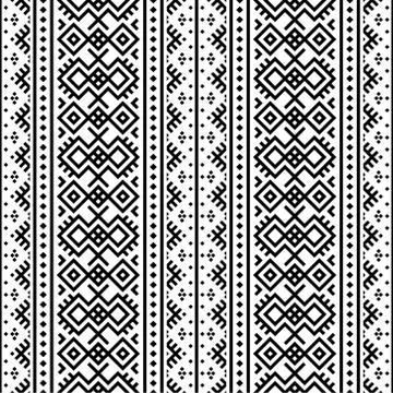 Monochrome ethnic motif pattern texture background design vector Stock Illustration