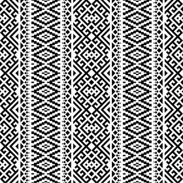 Monochrome ethnic pattern vertical texture design vector 스톡 일러스트