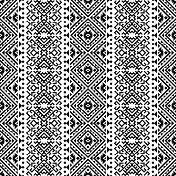 Monochrome ethnic pattern vertical texture design vector Stock Illustration