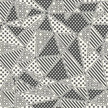 Monochrome fabric seamless pattern Stock Illustration