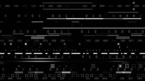 Monochrome facade pattern of white lines and rectangles on black background 스톡 사진