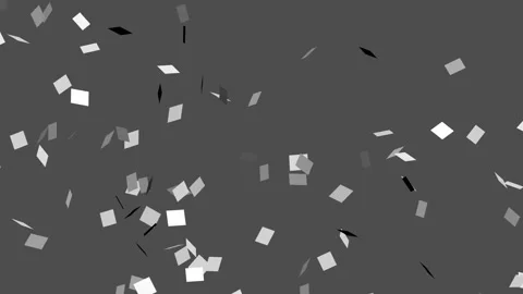  Monochrome Falling Confetti Squares Seamless Loop Stock Footage 341341310