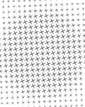 A monochrome field of sharp radiating marks forms a rhythmic geometric text.. Stock Illustration