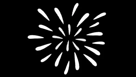 Monochrome fireworks animation exploding on dark background with white sparks Stock Footage 345136780