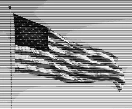 Monochrome Flag Stock Illustration