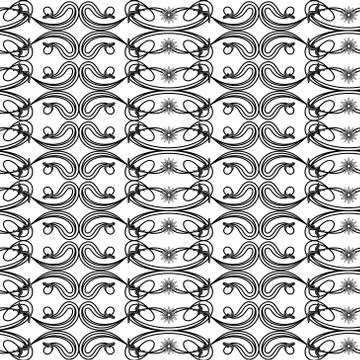 Monochrome floral seamless pattern Stock Illustration