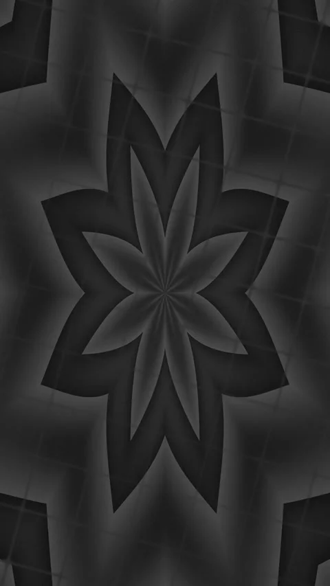 Monochrome Flower Bloom Loop Dark Embossed Abstract Motion Background 스톡 동영상 345647519