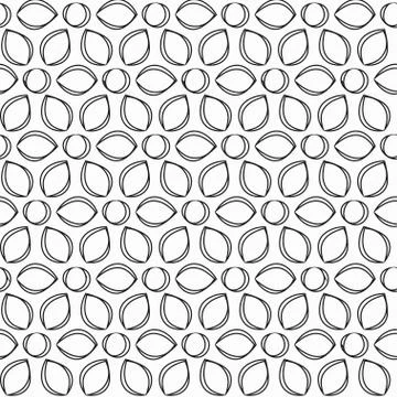 Monochrome flowers seamless pattern Stock Illustration