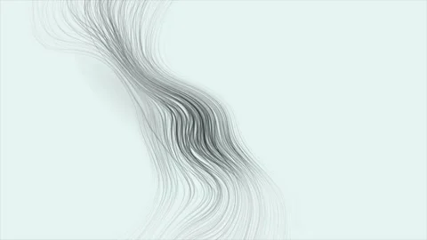Monochrome flowing linear waves abstract futuristic tech motion background Stock Footage 318434405