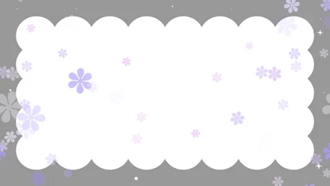 Monochrome frame with floating accent flowers loop purple background Stock Footage 332461080