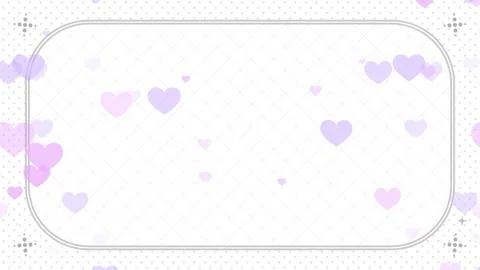 Monochrome frame with floating accent hearts loop purple background 動画素材 332461082