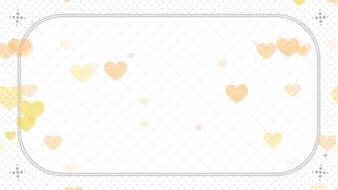 Monochrome frame with floating accent hearts loop yellow background Vídeo Stock 332464430