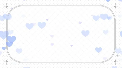 Monochrome frame with floating accent hearts loop blue background Video stock 332464591