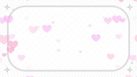 Monochrome frame with floating accent hearts loop pink background Stock-Footage 332465054