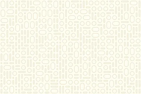 Monochrome geometric abstract pattern with circles and ovals, seamless vector Иллюстрация