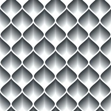 Monochrome geometric abstract seamless pattern. Stock Illustration