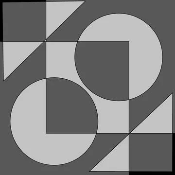 Monochrome Geometric Grid. Stock Illustration