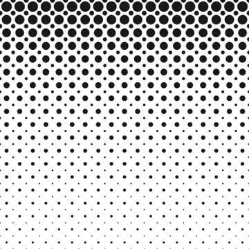 Monochrome geometric halftone circle pattern background Stock Illustration