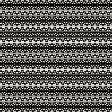 Monochrome geometric pattern. Abstract seamless pattern with triangles. vecto Stock Illustration